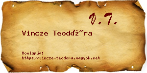 Vincze Teodóra névjegykártya