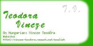 teodora vincze business card